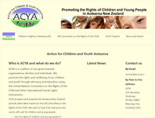 Tablet Screenshot of acya.org.nz